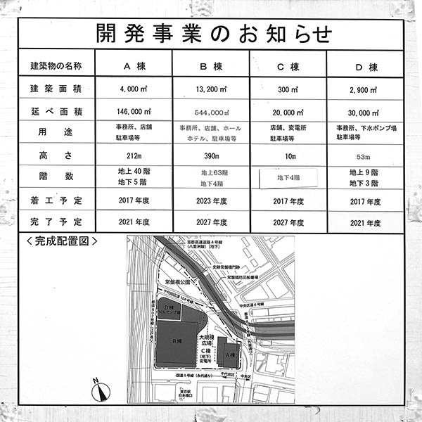 常盤橋タワーの建築計画のお知らせ