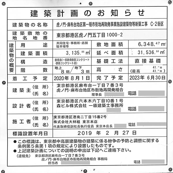 麻布台ヒルズの建築計画のお知らせ