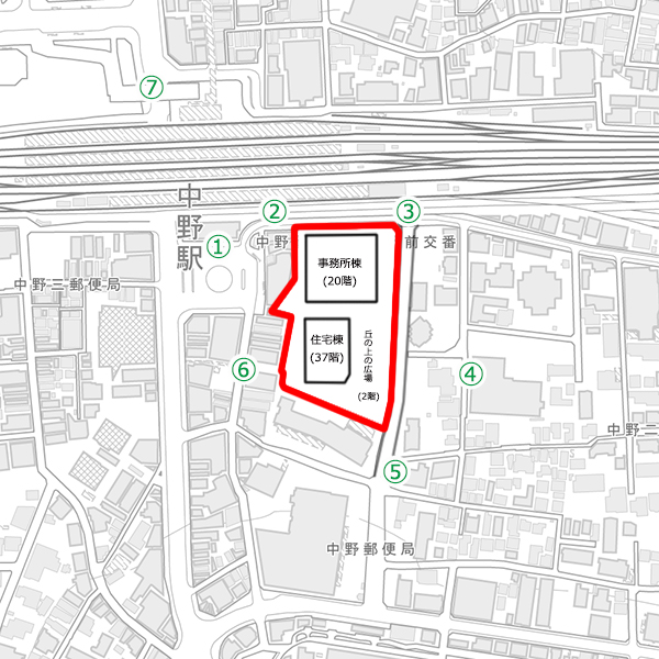 中野二丁目地区第一種市街地再開発事業