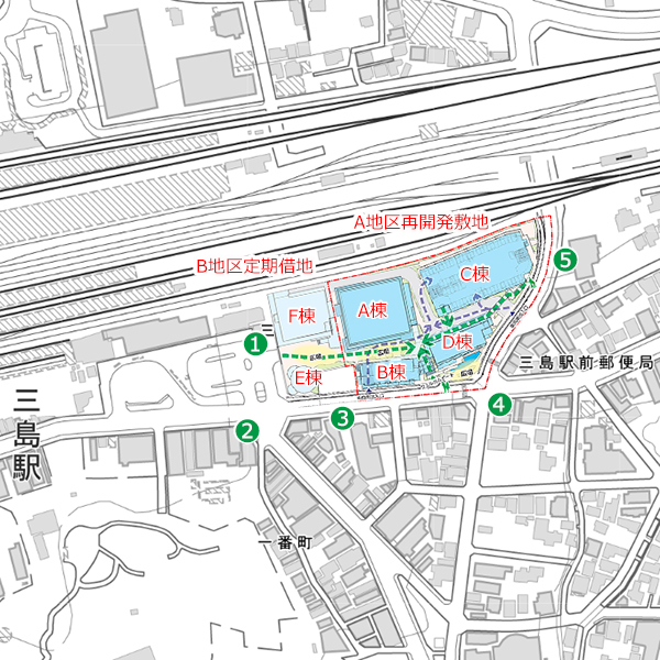 三島駅南口東街区A地区第一種市街地再開発事業