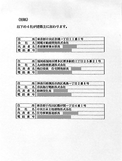 リビオタワー品川の建築計画のお知らせ